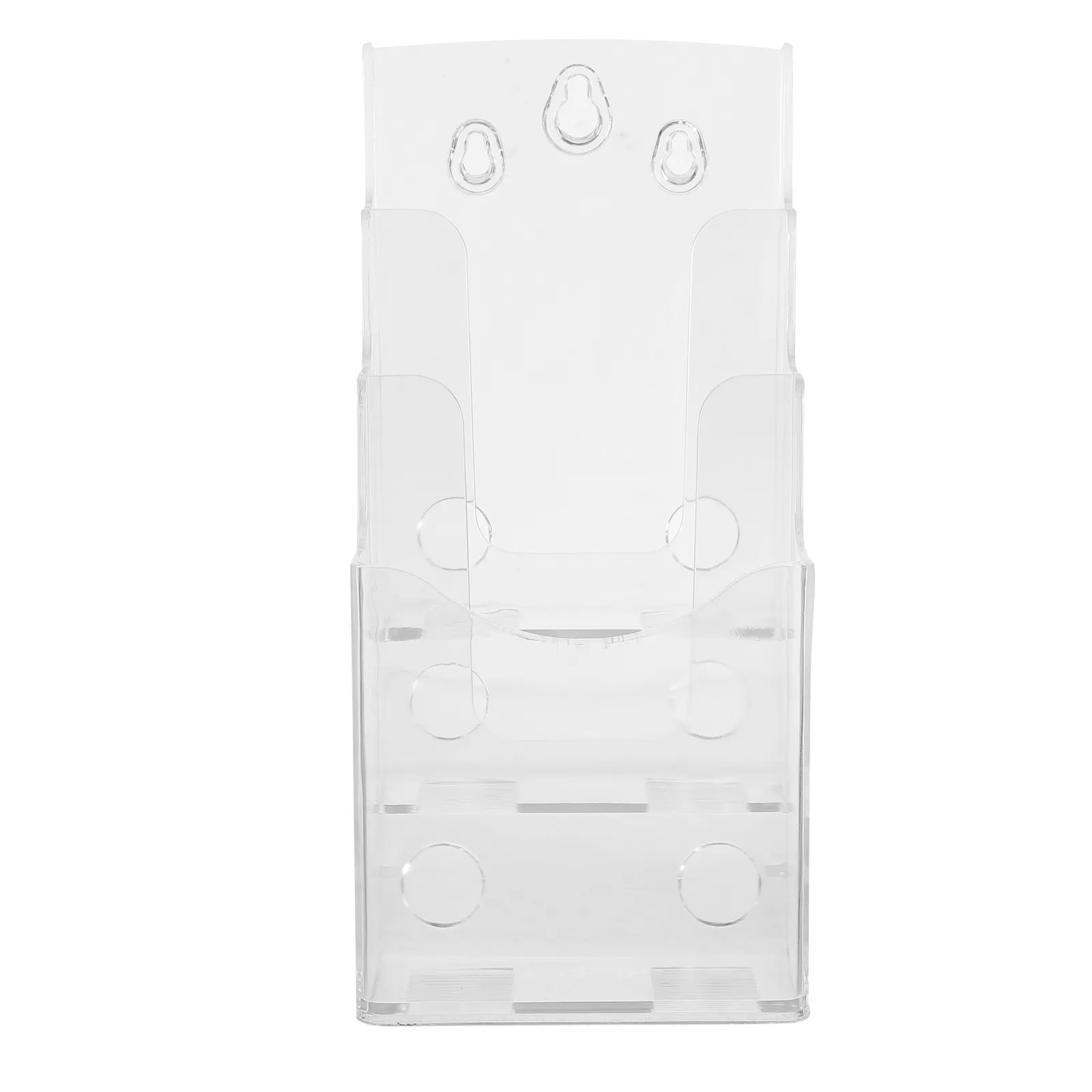 Portable PP Business Card Holder Desktop Display Stand for Cards Brochures Leaflets Organizer Clear Compact Modern Sleek Glossy