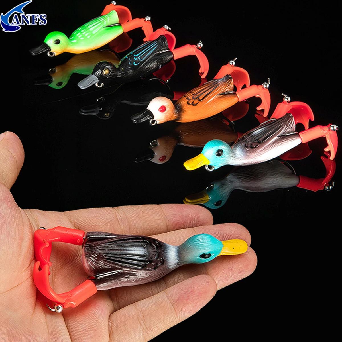 1Pc Soft Lure 9cm/11g Rotating Legs Fishing Lure Duck Artificial Bait Frog  Fishing Bait - AliExpress 18