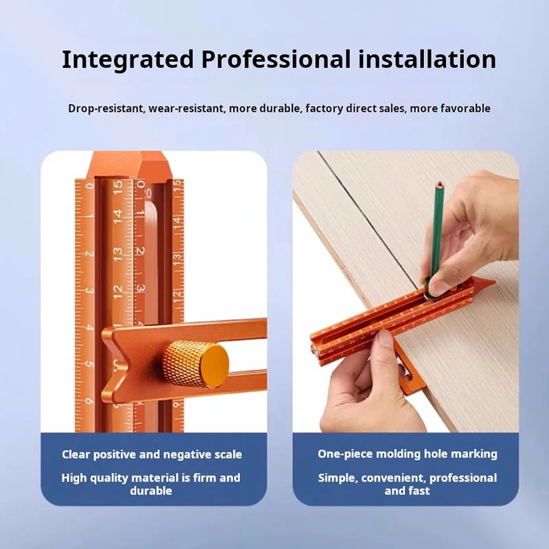 woodworker Multifunctional Ruler Ceiling leveling tools Cabinet door installation and positioning Contour Taking shape Scribe