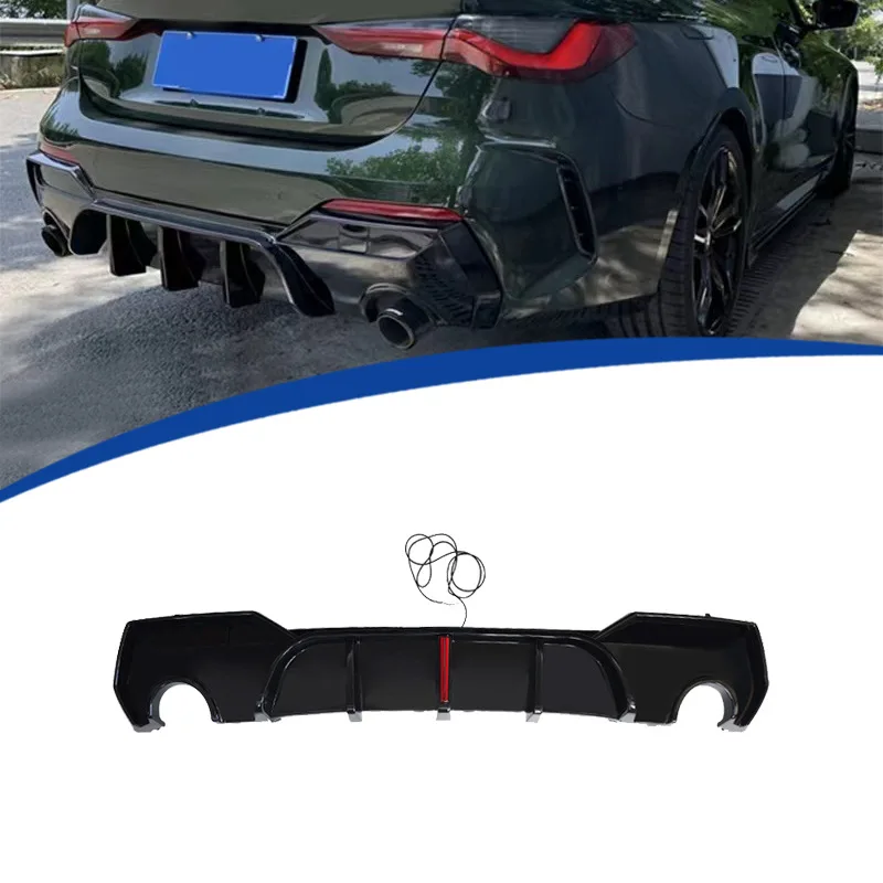 

Подходит для BMW 4-й серии 2020-2024 гг., 2-дверные задние губы G22 G23 Modified Sporting Edition с подсветкой
