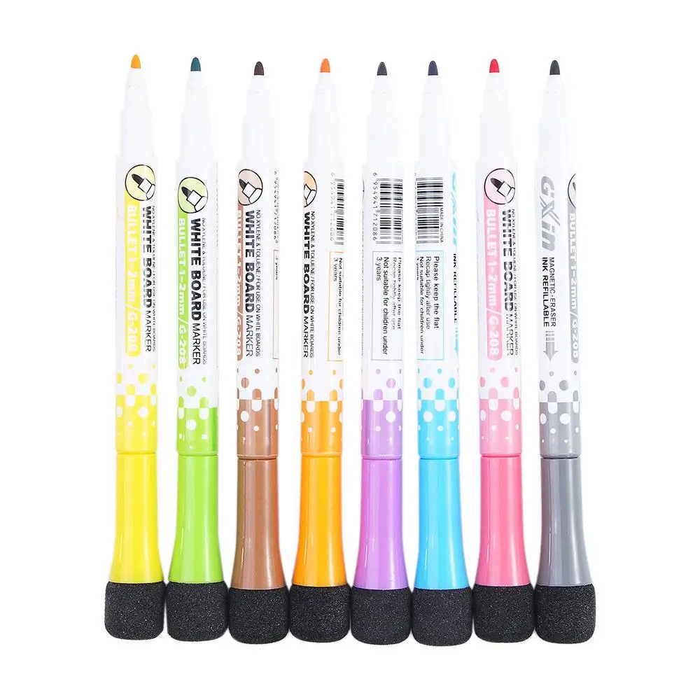 

Classroom Supplies School Eraser Cap Safe ink Magnetic Erasable Whiteboard Pens Markers Graffiti Pen Children's Drawing Pen