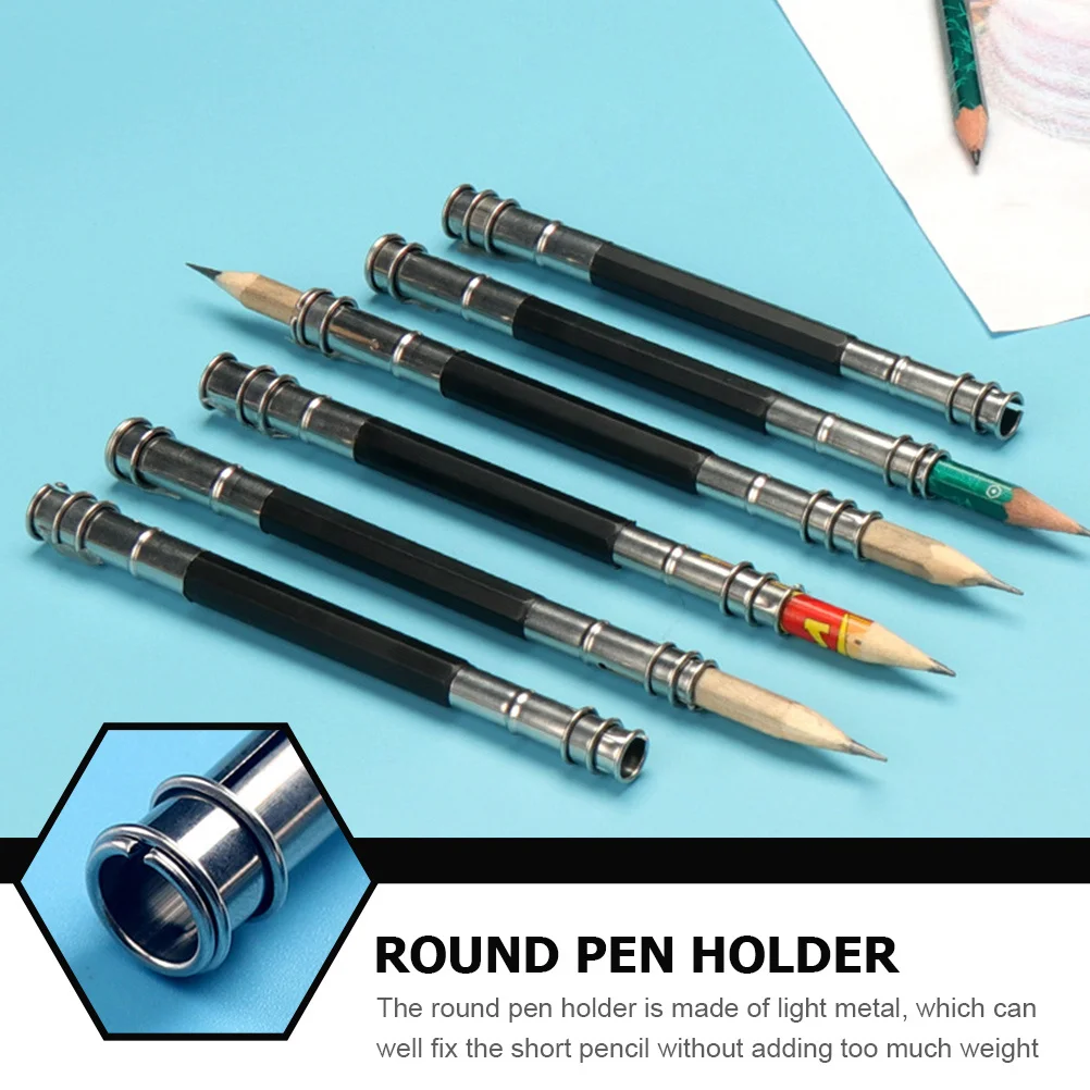 

4Pcs Pencil Extension Rods Sturdy Crafted Stationery Students Artists Avoid Waste Reuse Short Pencils Pencil Extender