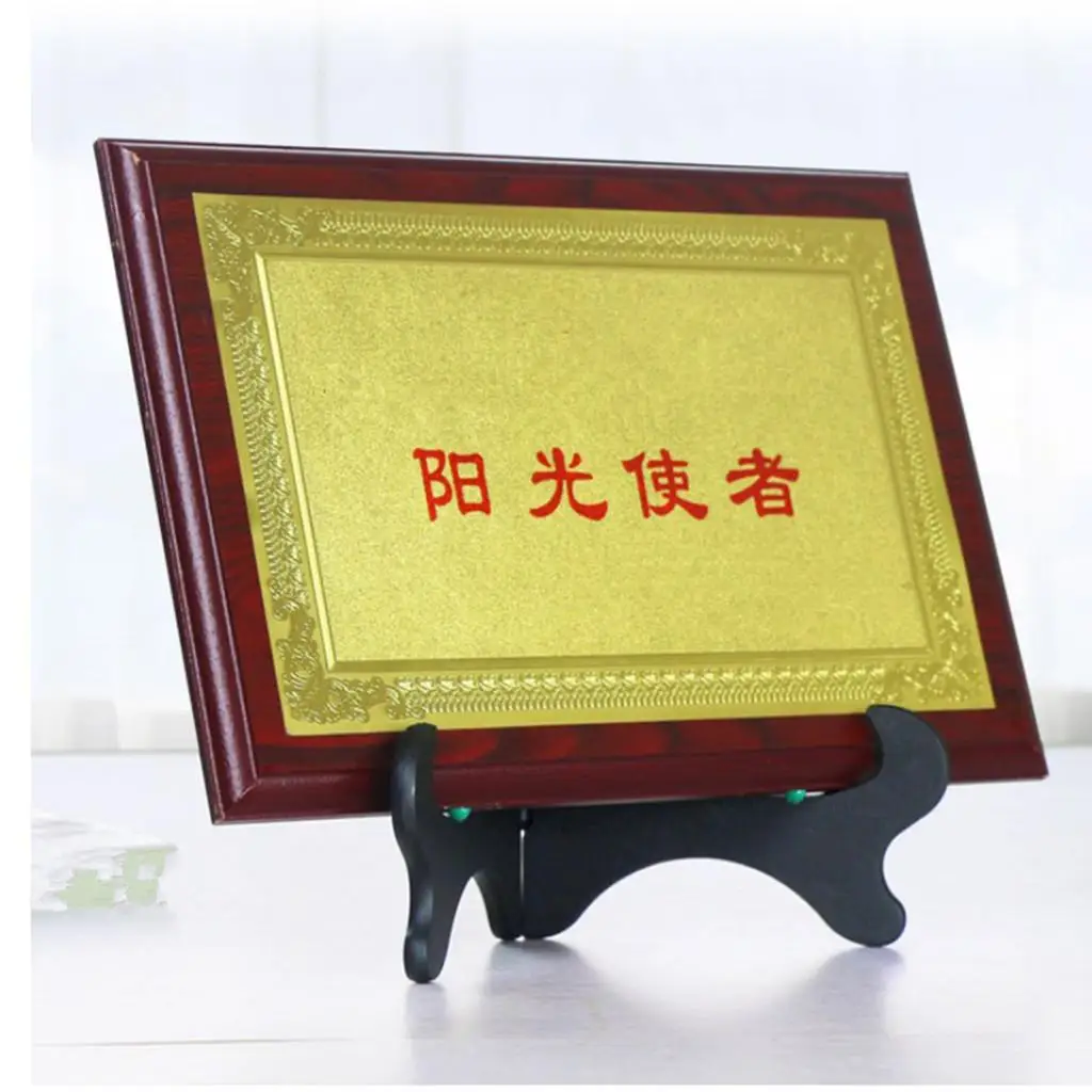 Acrylic Plate Display Stand Folding Easel Holder Photo Shelf for Accessory Display Cabinet Decoration