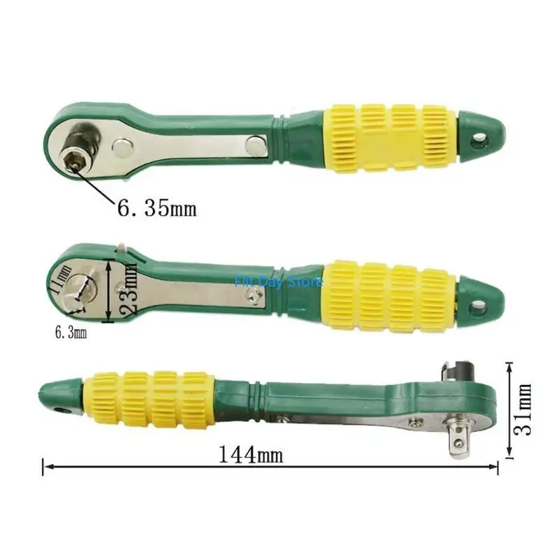 F92C Mini Rapid Ratchet Wrench 1/4 Screwdriver Quick Socket Spanner Repairing Tools