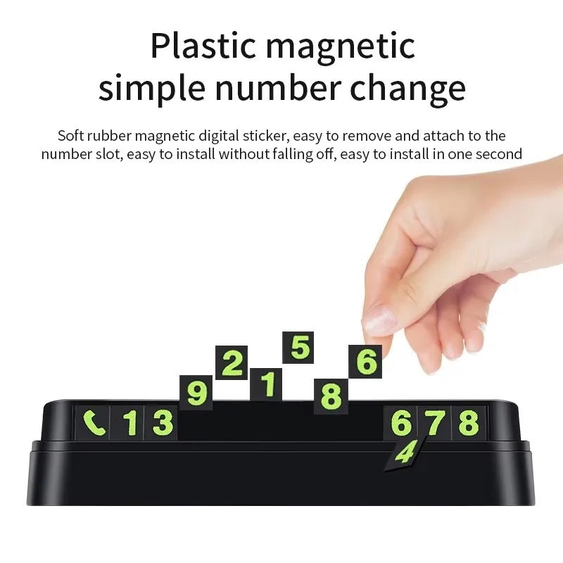 Luminous Car Temporary Parking Card Phone Number Card Plate Telephone Number Car Park Stop Sticker Car Styling Auto Accessories
