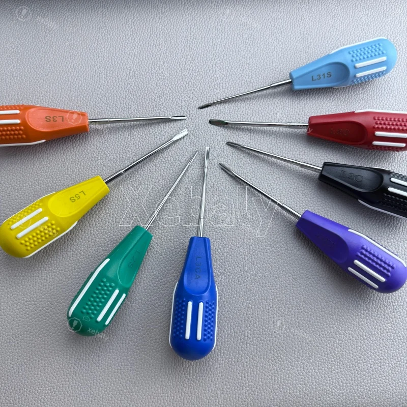 8Pcs Dental Minimally Invasive Tooth Extraction Kit Dentistry Curved Root Elevator Set Surgical Dental Instruments for Clinic