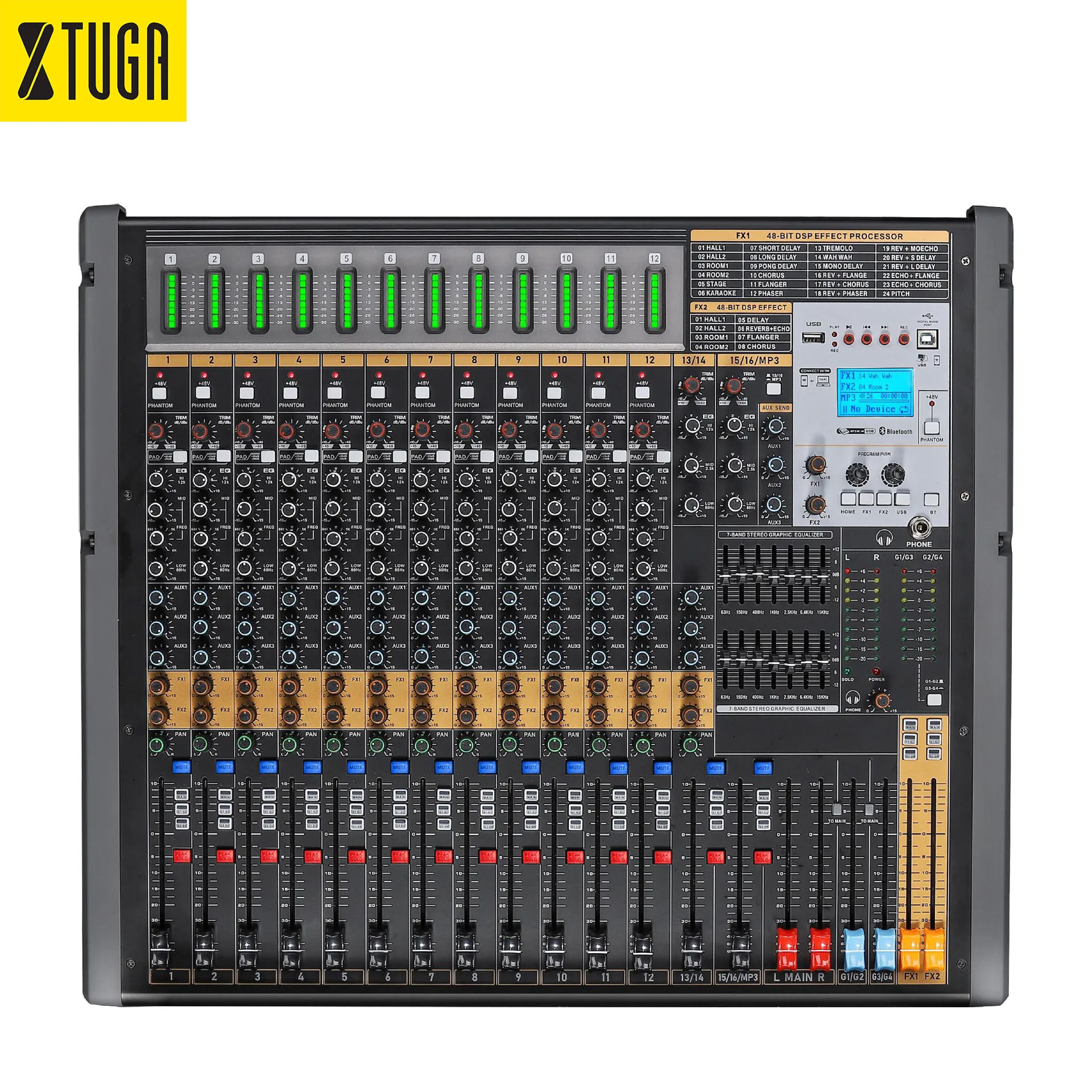 

TLF Xtuga TFB-16 Hot Sell 16 Digital Mixer Console Music o Dj Mixer Console for Professional o Mixer
