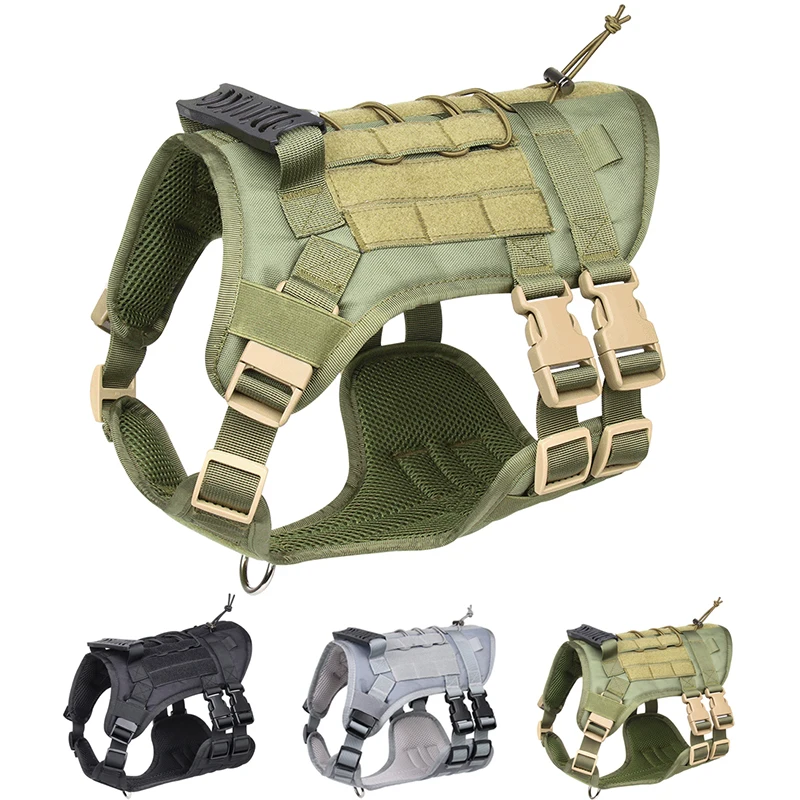 

Adjustable Tactical Dog Harness, Military, German Shepherd K9, Pet Training Vest, Escape Proof, Medium and Large Dog