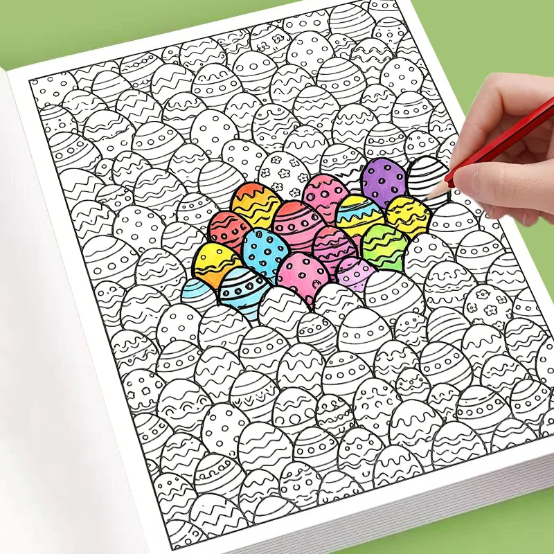 Trace & Color Doodles Relaxation Coloring Workbook, Diverse Cute Cartoon Doodle Line Art Pages, Anxiety Reducing Activity