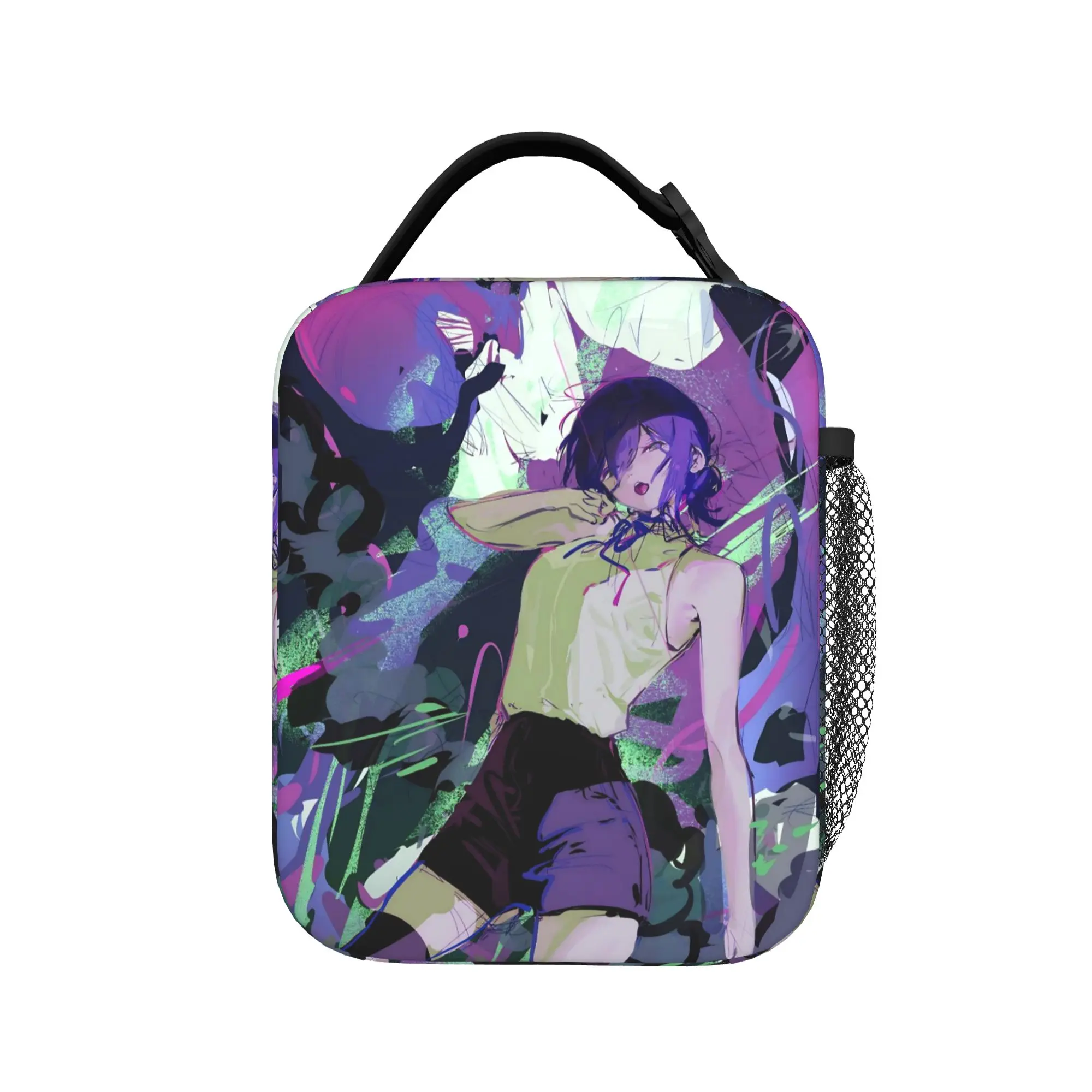 Reze Movie C-Chainsaws Man Manga Insulated Lunch Bag Large  Reusable Thermal Bag Tote Lunch Box College  Picnic Food Handbags