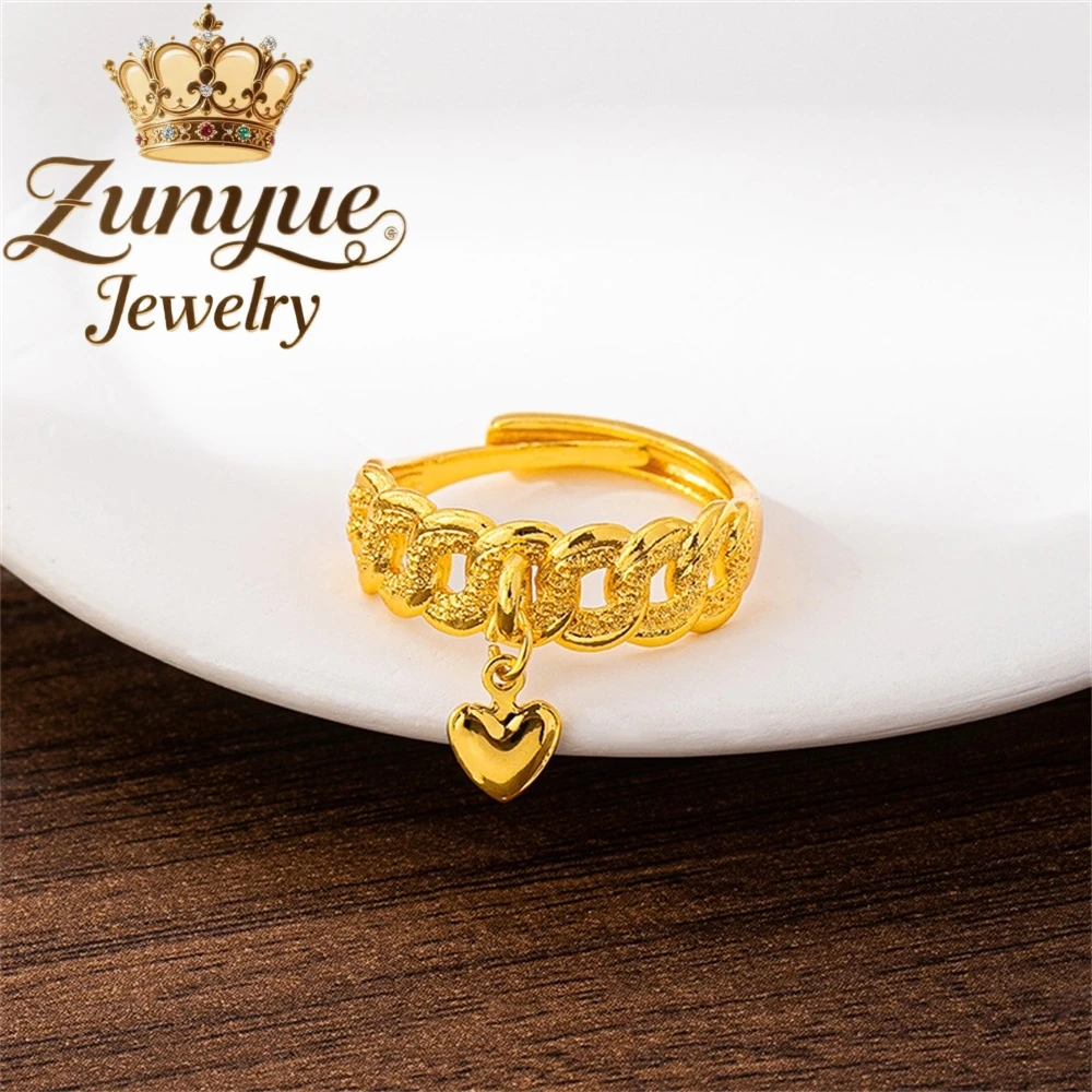 

High-End Sand Gold Love Ring Luxury Quality Jewelry Best Selling Fashion Jewelry Exquisite Gift Exquisite Elegant Charms Popular