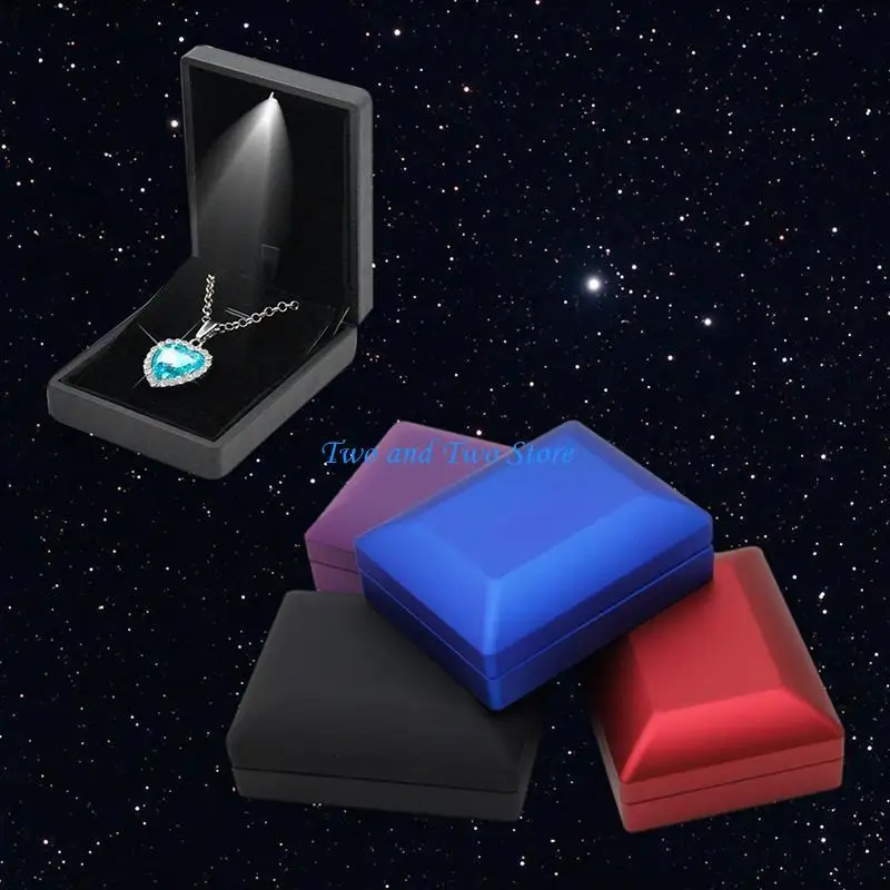 HX6F Jewelry Display Gift Box Easy to Fit into Your Pocket or Handbag with LED Light