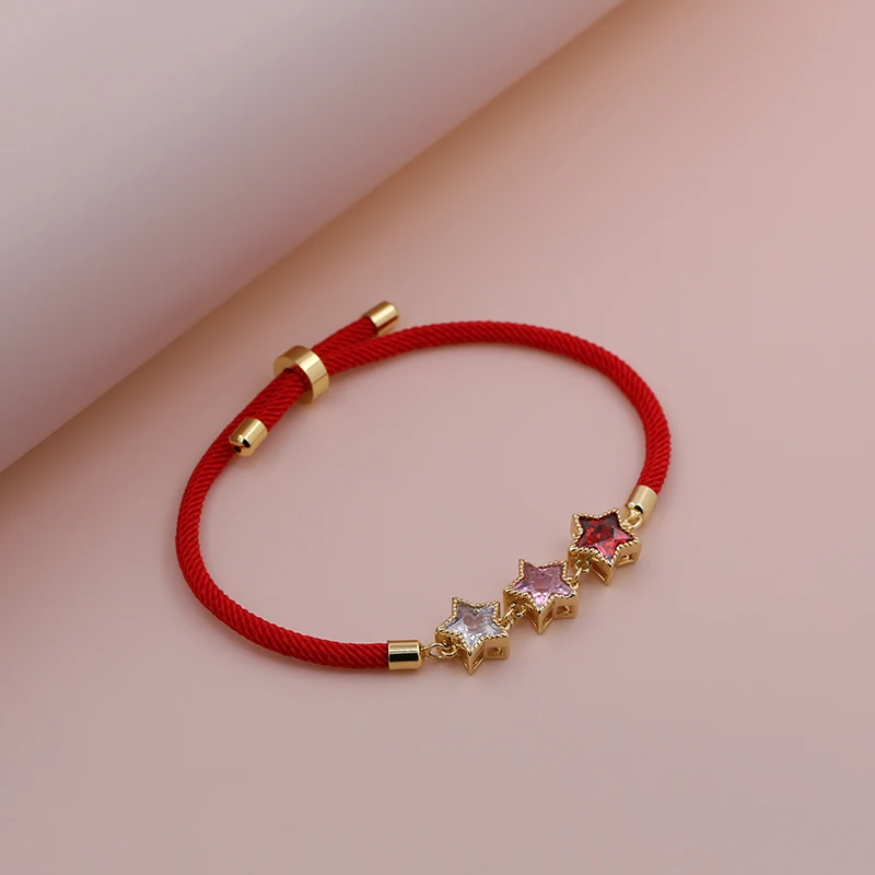 2024 New Classic  Heart Initial Letter Bracelet Women Simple Adjustable Colorful pink Rope Bracelet For Women Jewelry Gift