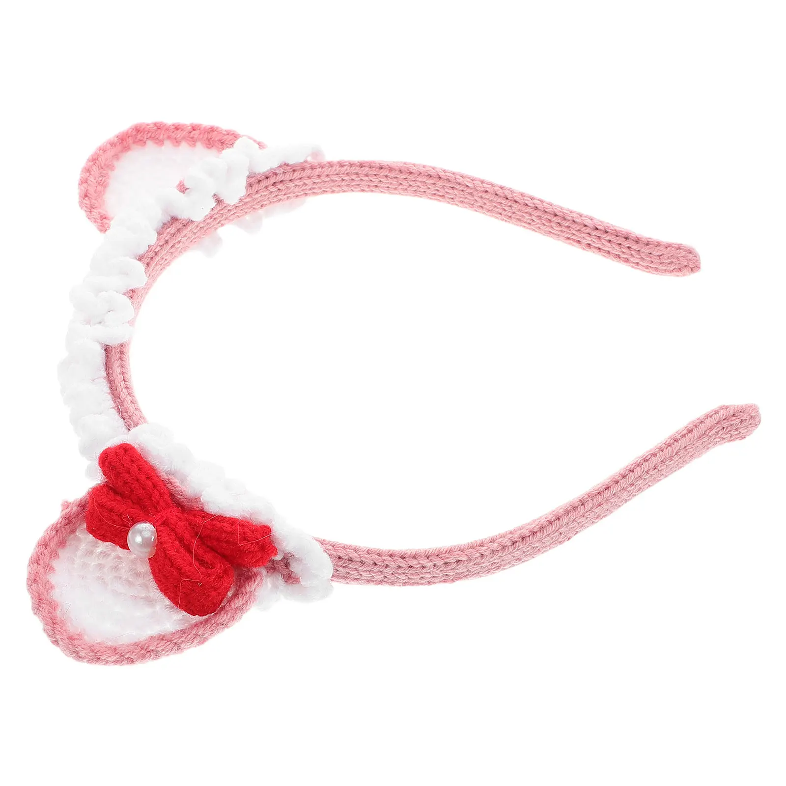 

Crochet Cat Ears Yarn Headband Easter Party Birthday Adjustable Cute Hairband Wedding Supplies Crochet Head Bopper