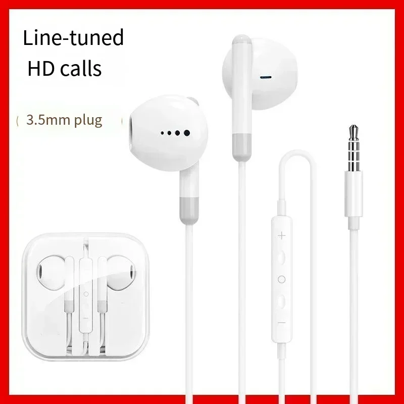 

Half-In-Ear Wired Headphones HiFi Music Earbud Handfree Earphone Type-C 3.5mm With Mic For Android For Tablet Laptops