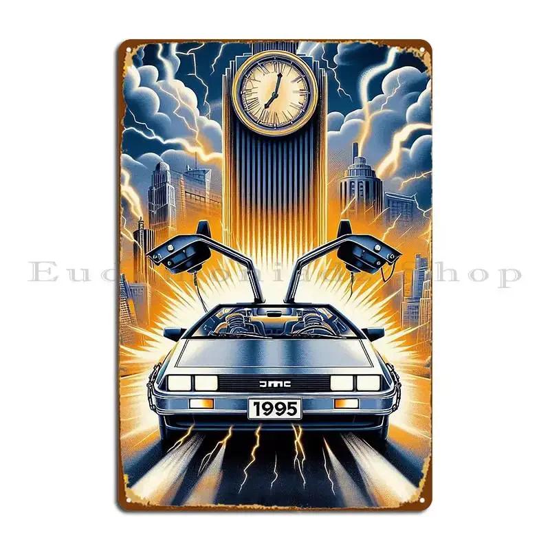 Letreros Metálicos de Regreso al Futuro 1995, Impresión en Hierro, Letrero Vintage para Club o Pub, Póster de Metal