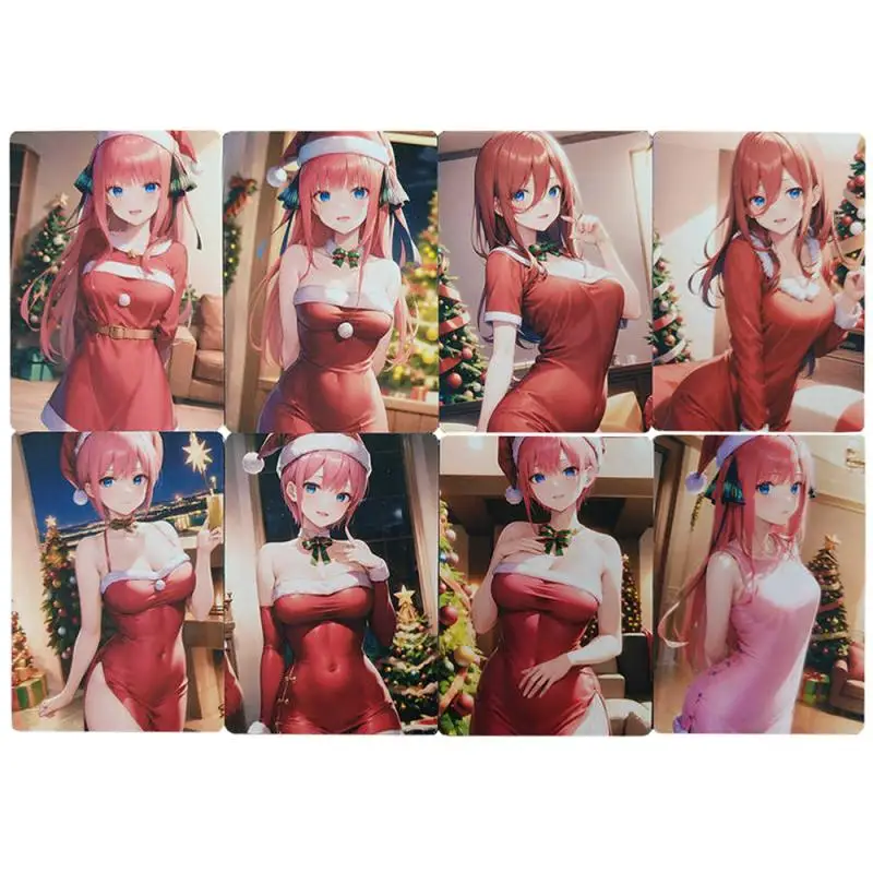 

8pcs/set The Quintessential Quintuplets Nakano Miku Nakano Itsuki DIY self-made Anime Game Collection Card Gift Toy