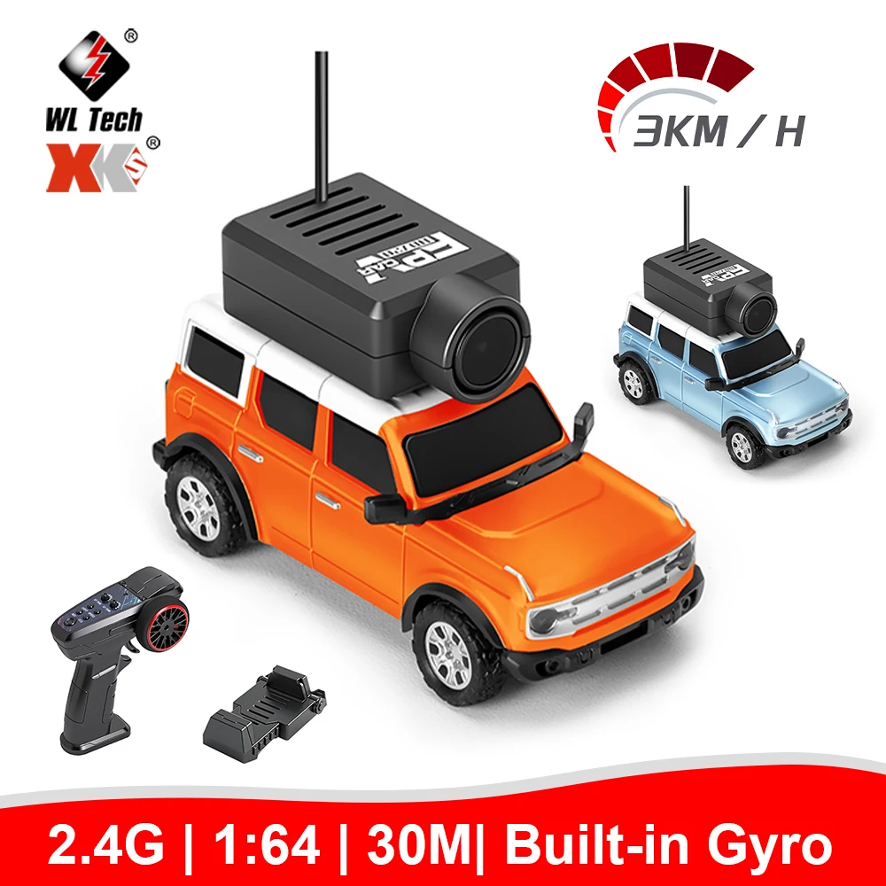 WLtoys RC Cars 1:64 Mini 6405 HD Camera Racing Car 120 °   زاوية واسعة 2.4G 720P تحكم مزدوج