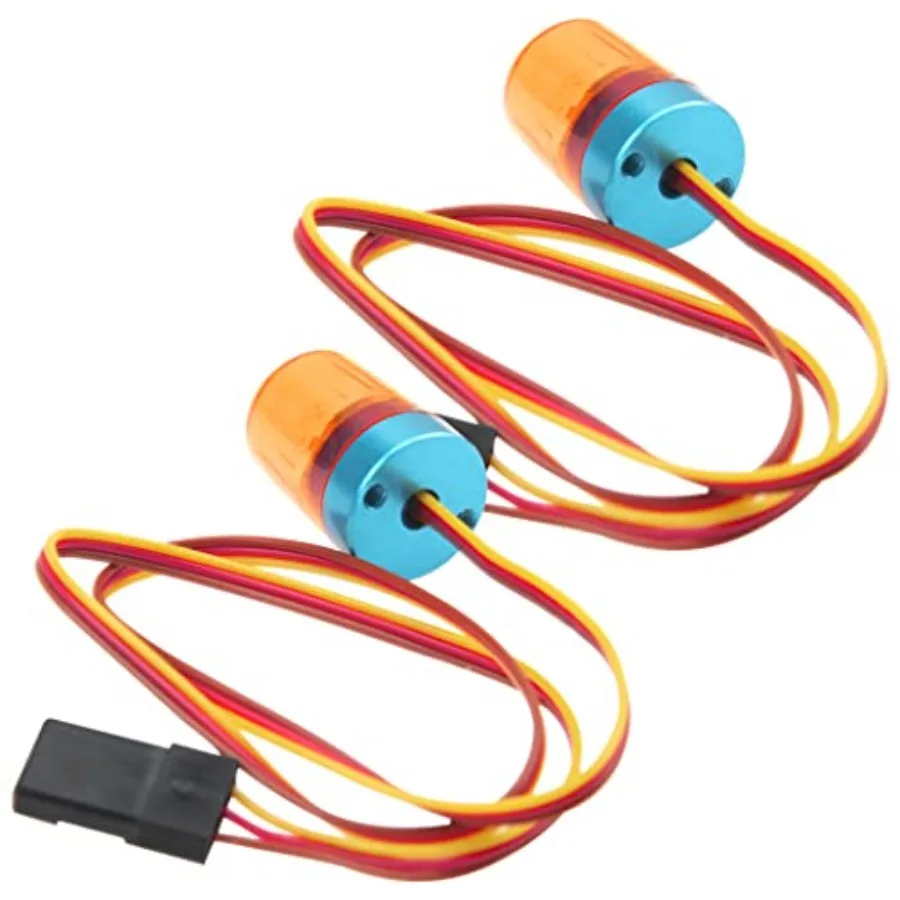 Multi-Function LED Flash Lights Alarm Lamp Flashing Rotating Beacon Light Compatible with 1/10 TRX4 SCX10 RC Crawler Car 1/14 T 3