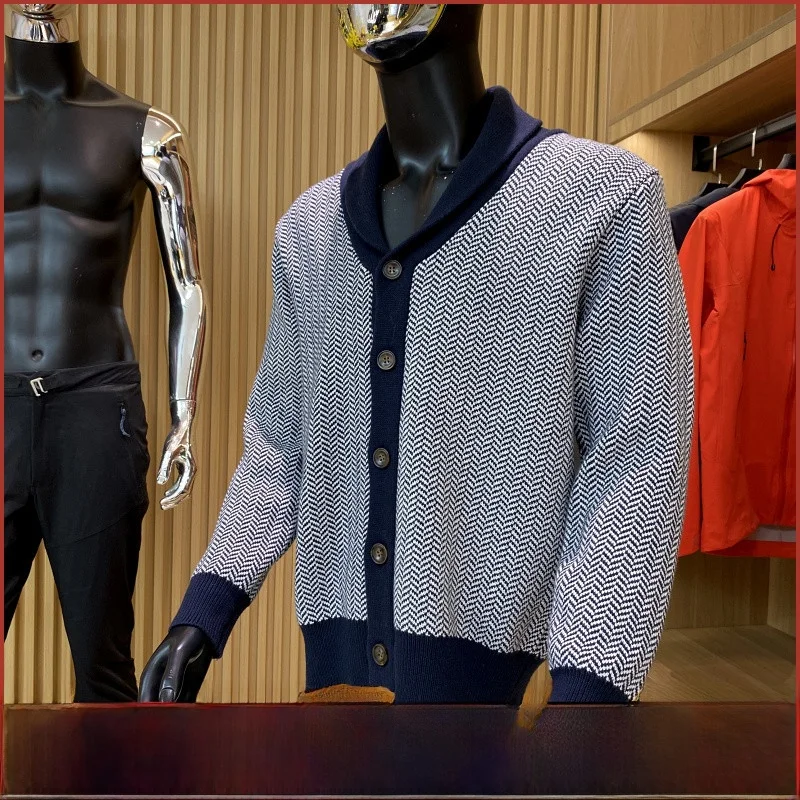 

Легкий мужской удобный хлопковый кардиган-свитер V-Ne Long Sve Faion Urban Sle, осень-зима, Новое поступление