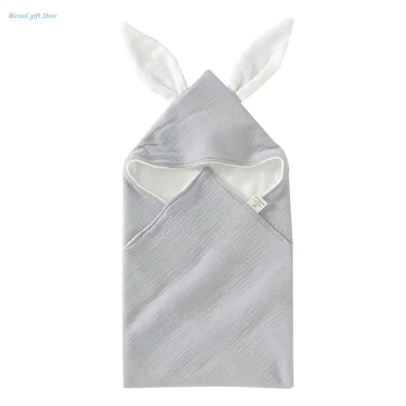 Baby Wrap Blanket Beach-Towel Hooded Cotton Bath Towel Fast-Dry Newborn Bathrobe