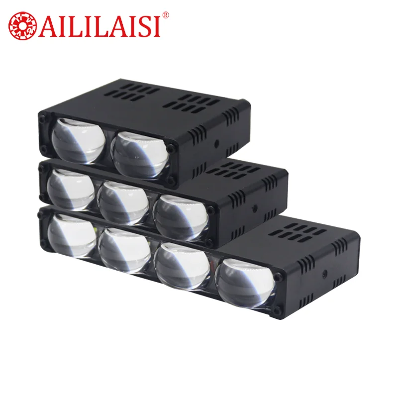 Aililaisi I30 3 Lens Headlight Motorcycle LED Projector Lens Auxillary Spotlight High Lumen White Yellow Driving Fog Lights Mini