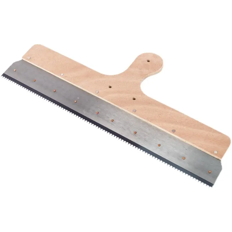 Wooden handle cement self-leveling scraper, self-leveling scraper, rake epoxy floor construction tool defoaming roller brush