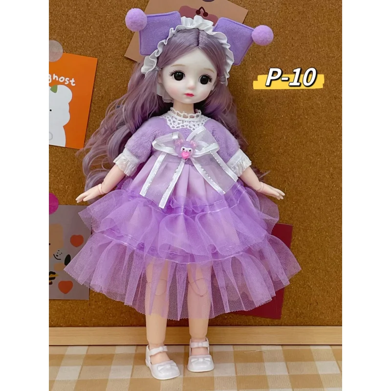 12 Polegada 30 cm bjd anime boneca crianças meninas 4 a 16 anos casa de bonecas acessórios saia chapéu cocar com roupas vestir-se brinquedos diy