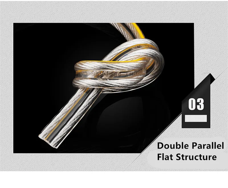 Fieber-Lautsprecher kabel 700-adriges 6n-Audiokabel ofc-Kabel versilbert doppelt parallel profession eller Ingenieur für Heimkino – Detail 4