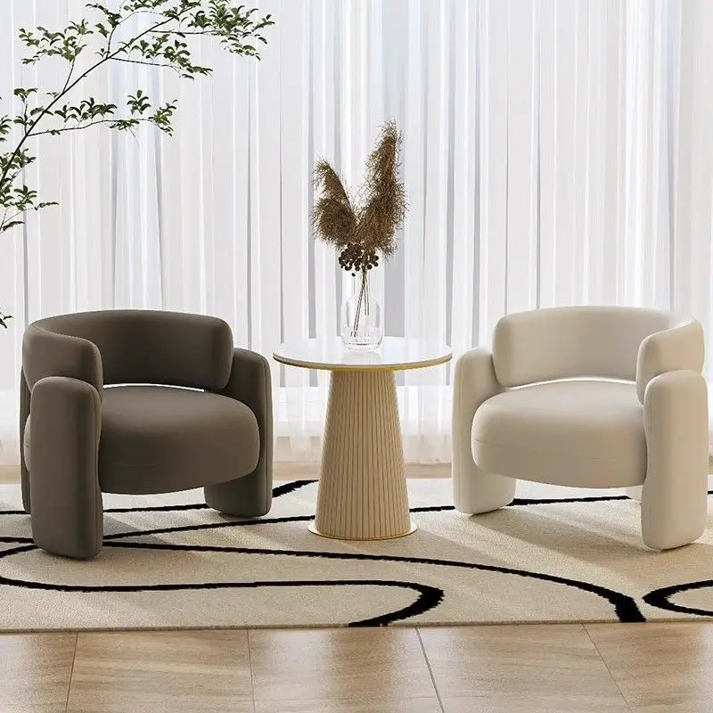 New Style Simple single sofa balcony reception area negotiation table and chair combination leisure beau salon sofa wrap chair