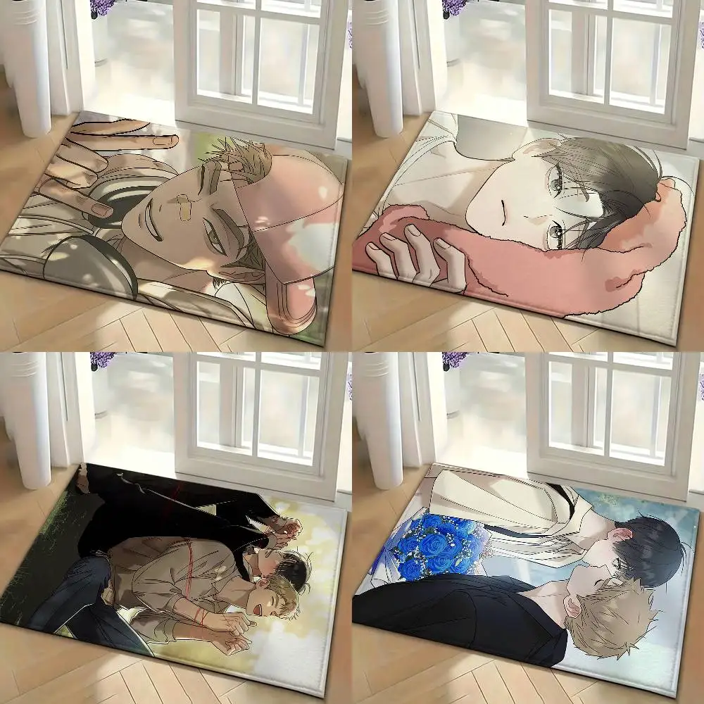 M-Manhwa R-Red S-String Q-Quests Floor Mat Soft Non Slip for Entry Door Bathroom Indoor Home Decorative Carpet