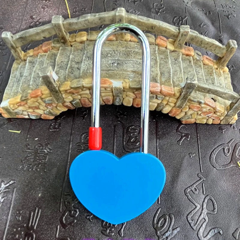 Mini Metal Heart Shaped Padlock Love Lock Wedding Valentine's Day Gifts Romantic Couple Wishing Lock Longevity Lock Keyless