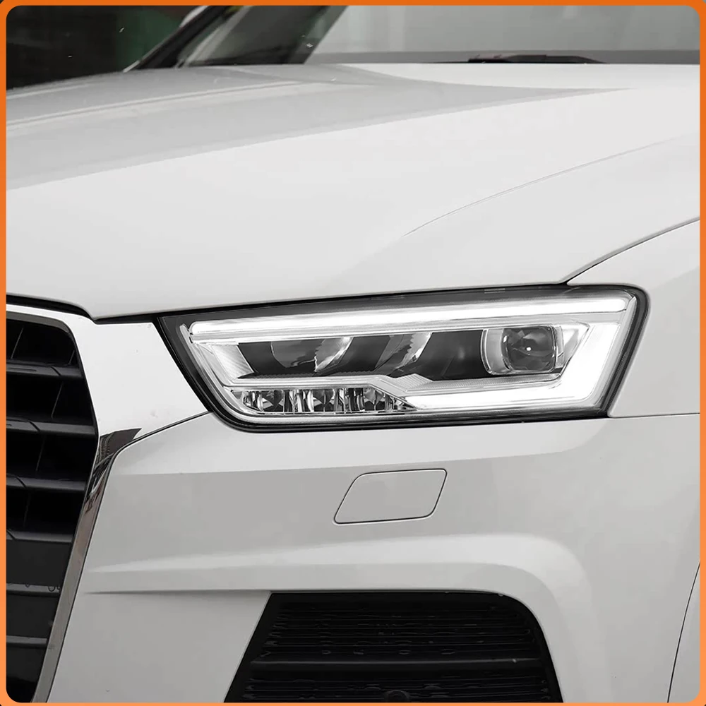 LED Headlight Assembly for Audi Q3 SQ3 8U LCI 2016-2018 Upgrade High Trim Style DRL Turn Signal Projector Lens Plug and Play