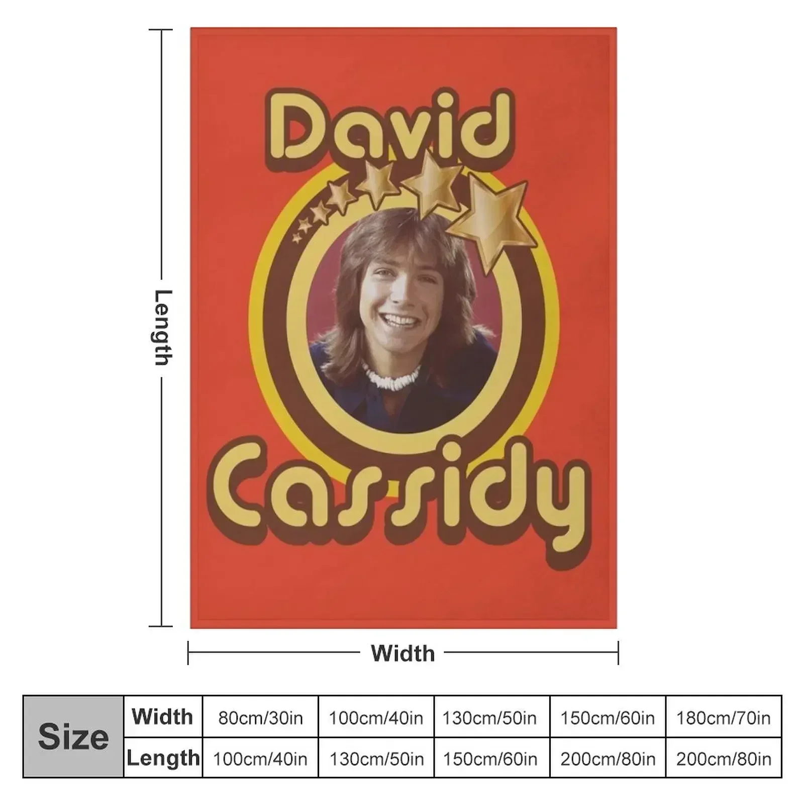 Star Tribute: David Cassidy Throw Blanket Camping Summer Beddings Soft Big Blankets