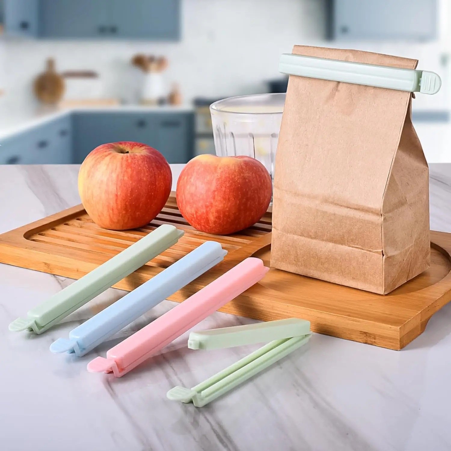 30PCS Plastic Bag Clips Reusable Food Sealing Clips Kitchen Storage Organization Supplies Chip Clamps Sealer Portable Gadgets