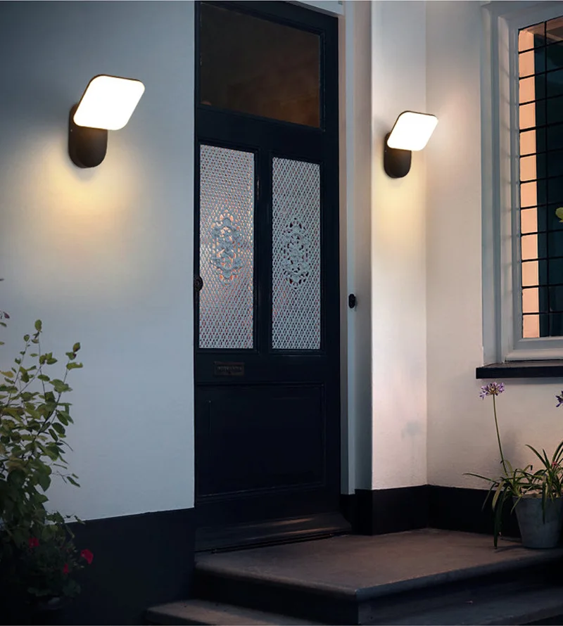 Outdoor Wall Lamp Rainproof Square Villa Door Wall Light Aisle Corridor Balcony Led Moisture-proof Sconce Hotel Exterior Wall