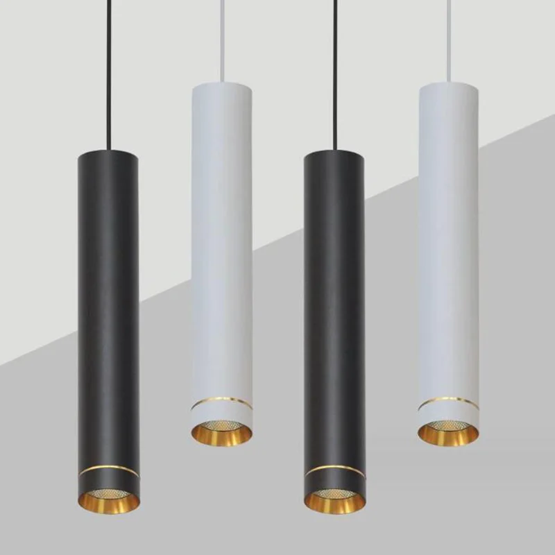 

Nordic LED Pendant Light Cylindrical Long Tube For Bar Restaurant Shop Ceiling Living Bedroom Bedside Spotlight Chandelier