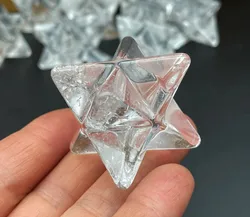 Natural Clear Crystal Merkaba Crystal Stones Energy Minerals Jewelry Healing Decoration