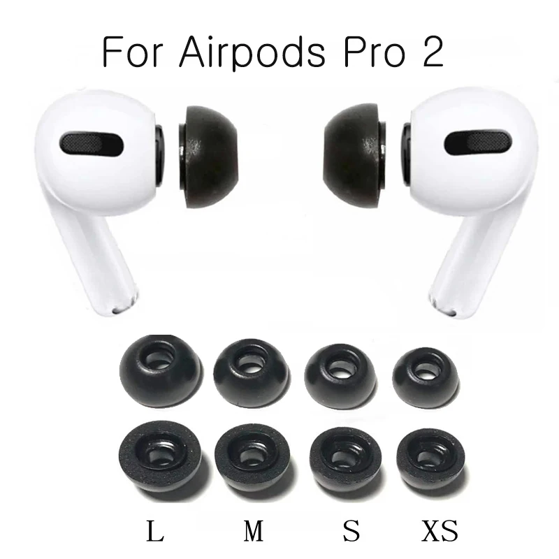 Almohadillas de espuma viscoelástica para auriculares Airpods Pro2/Pro, cubiertas para los oídos, inalámbricos, Bluetooth, 2 unids/lote por par