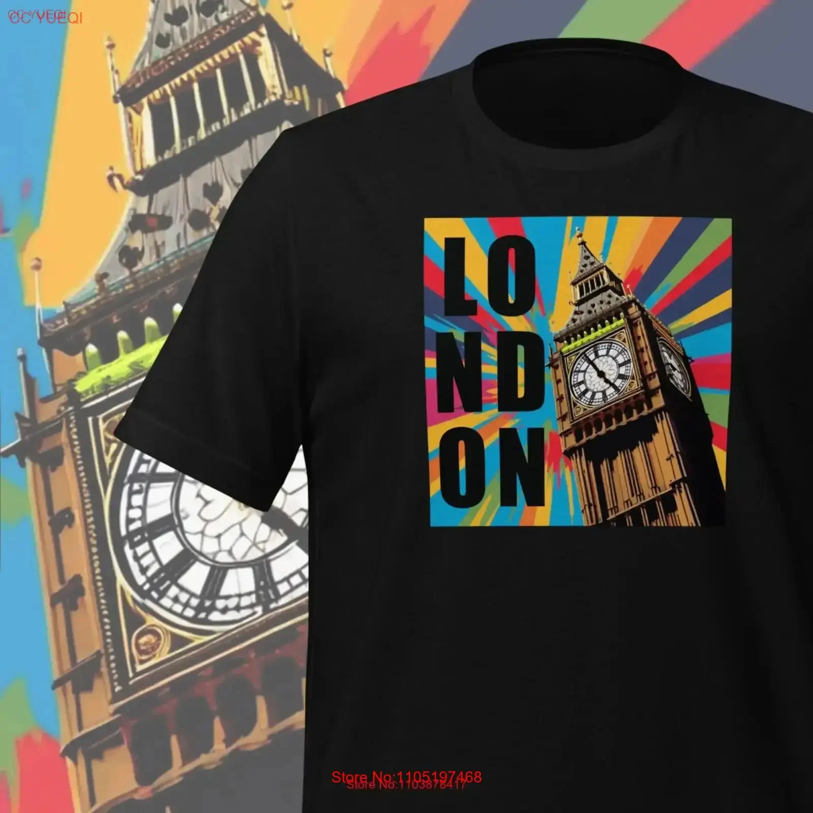 

Big Ben Pop Art T Shirt vintage Washed Top For Everyday Wear Comfortable Stretched streetwear Versatile designer clothes