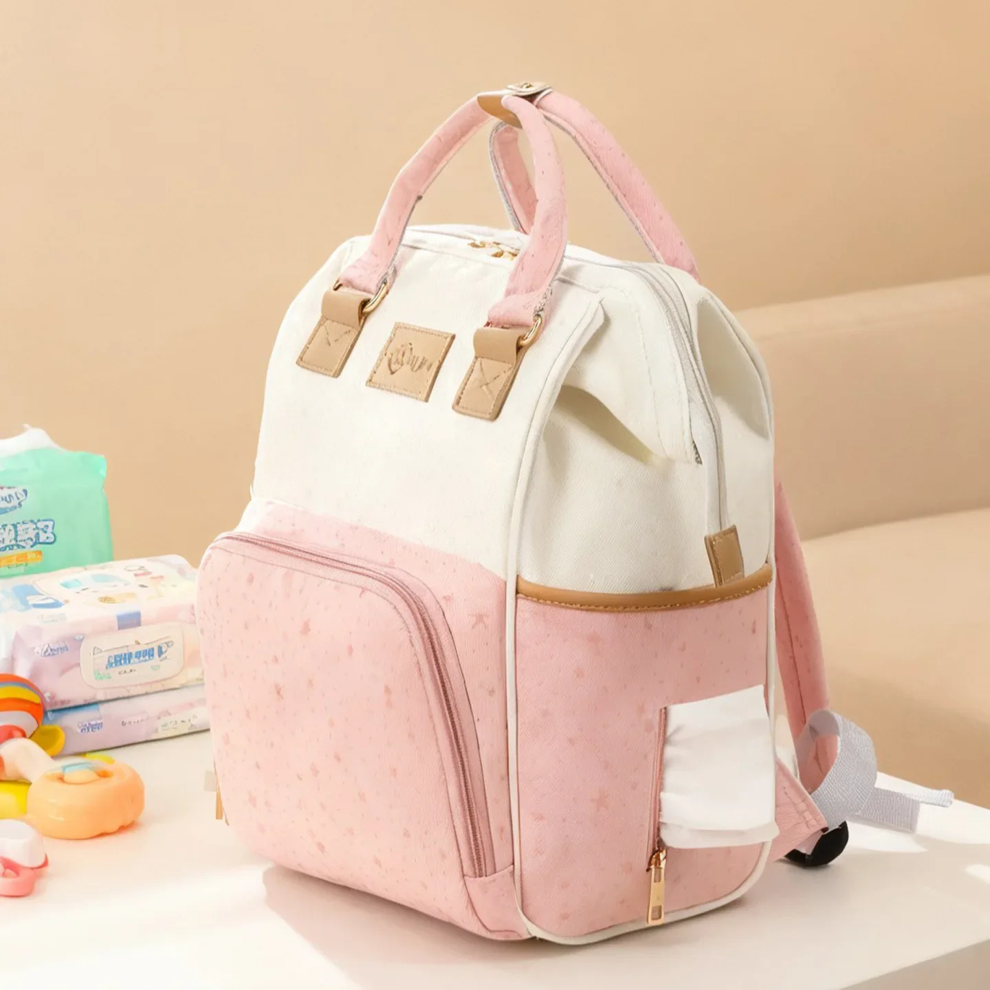New Starry Sky Oxford Fabric Baby Formula Bag Mom Bag Large Capacity Water-Resistant Handheld or Backpack Activity Diaper Bags