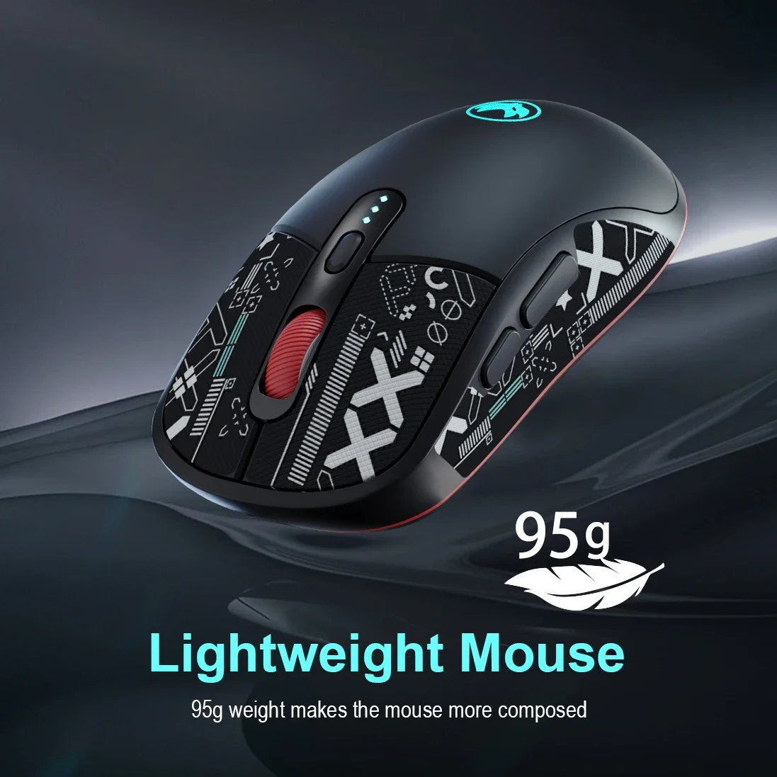 

Беспроводная игровая мышь F20, двухрежимное подключение, противоскользящая и устойчивая к поту, 4-ступенчатая регулировка DPI, игровой чип, для ПК