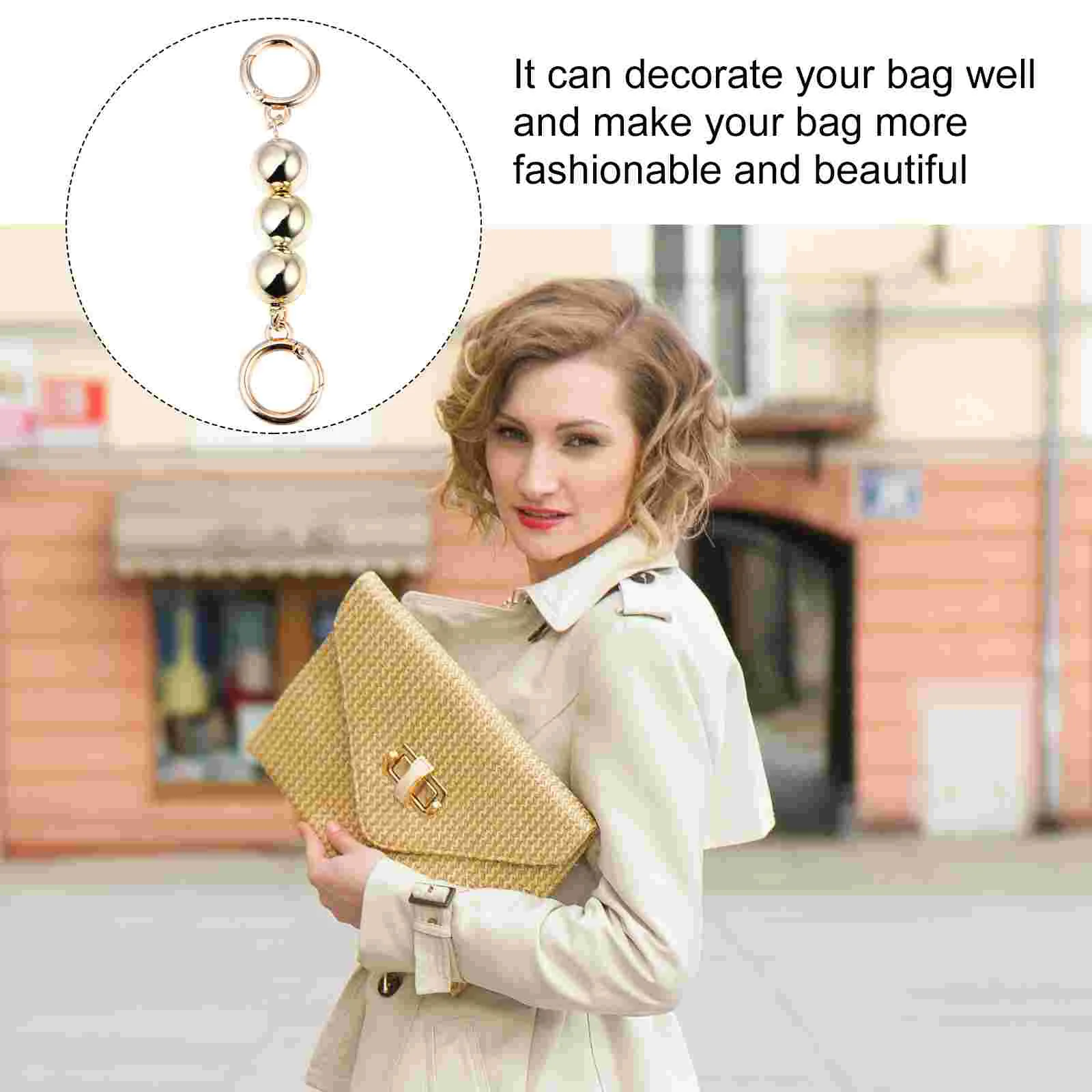 Acrylic Chain Decorative Strap for Women Clutch Bag Compact Lightweight Design Girls Bag Accessory for Outdoor