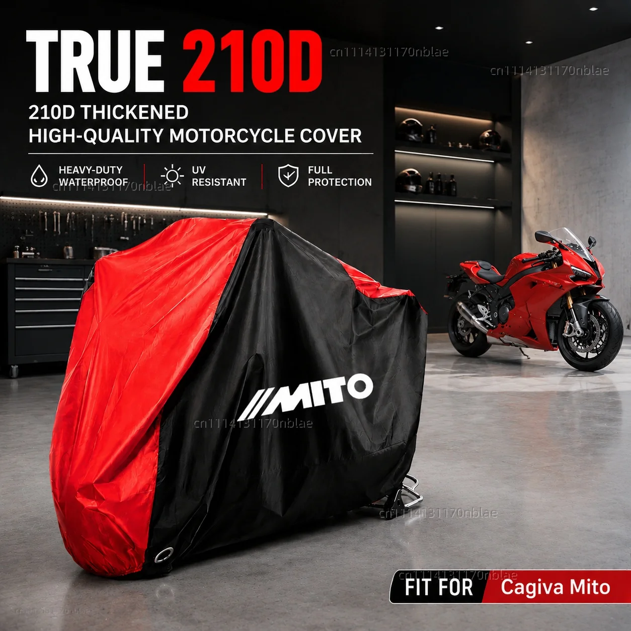 For Cagiva Mito 50 125 Mito sp525 210D Motorcycle Cover Waterproof Fabric All Season Dustproof UV Protection Moto Rain Cover
