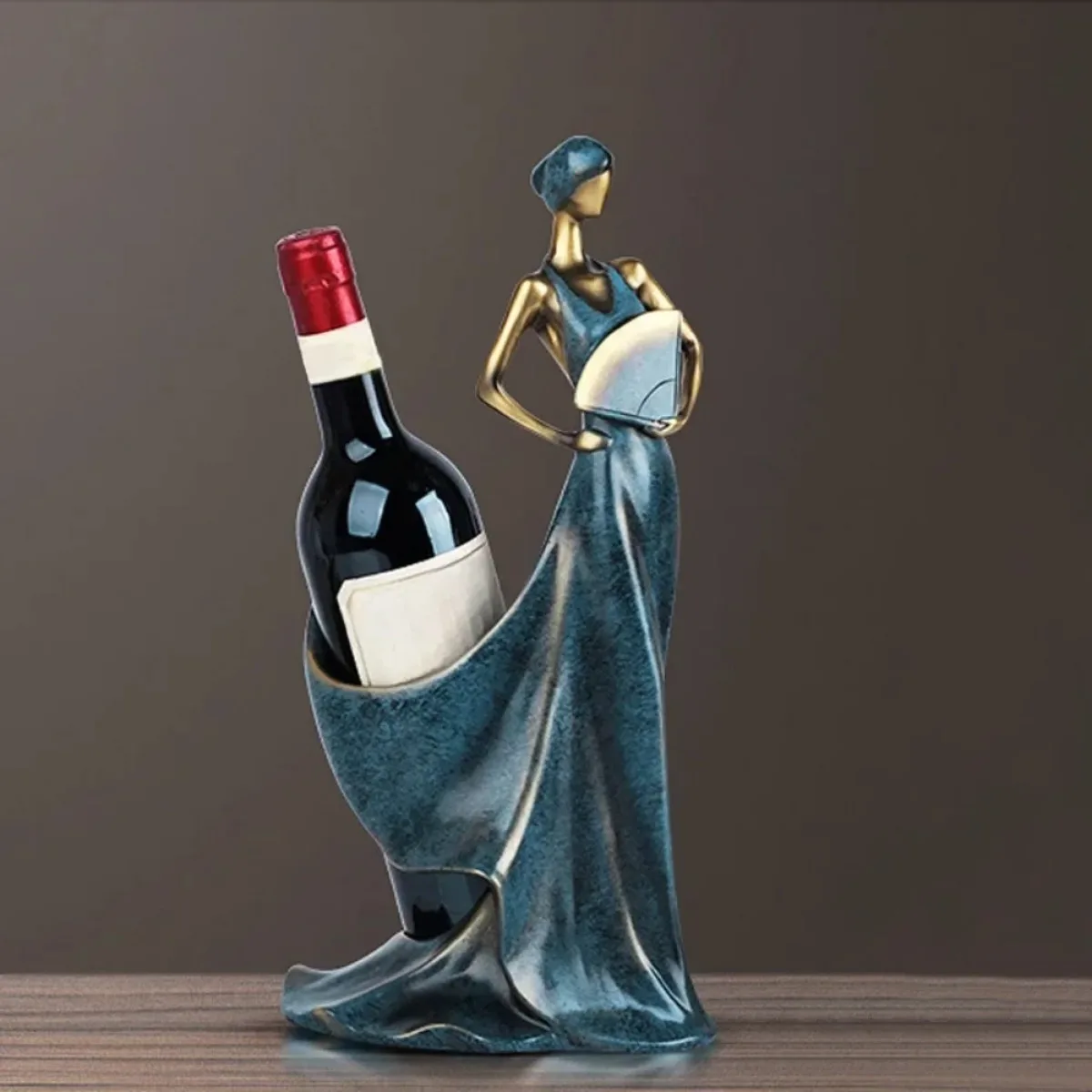 Creative Wine Bottle Holder Stand Decorative Wine Display Rack Countertop Bar Decor Accessories