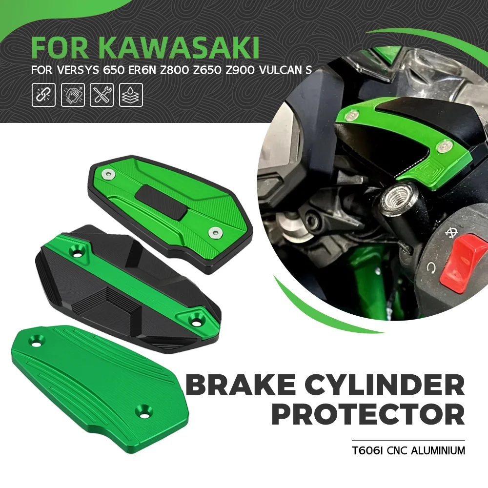 Tapa de cubierta de depósito de cilindro de líquido de frenos CNC para motocicleta, para KAWASAKI VERSYS 650 ER6N Z800 Z650 Z900 Vulcan S VulcanS 650 VN650