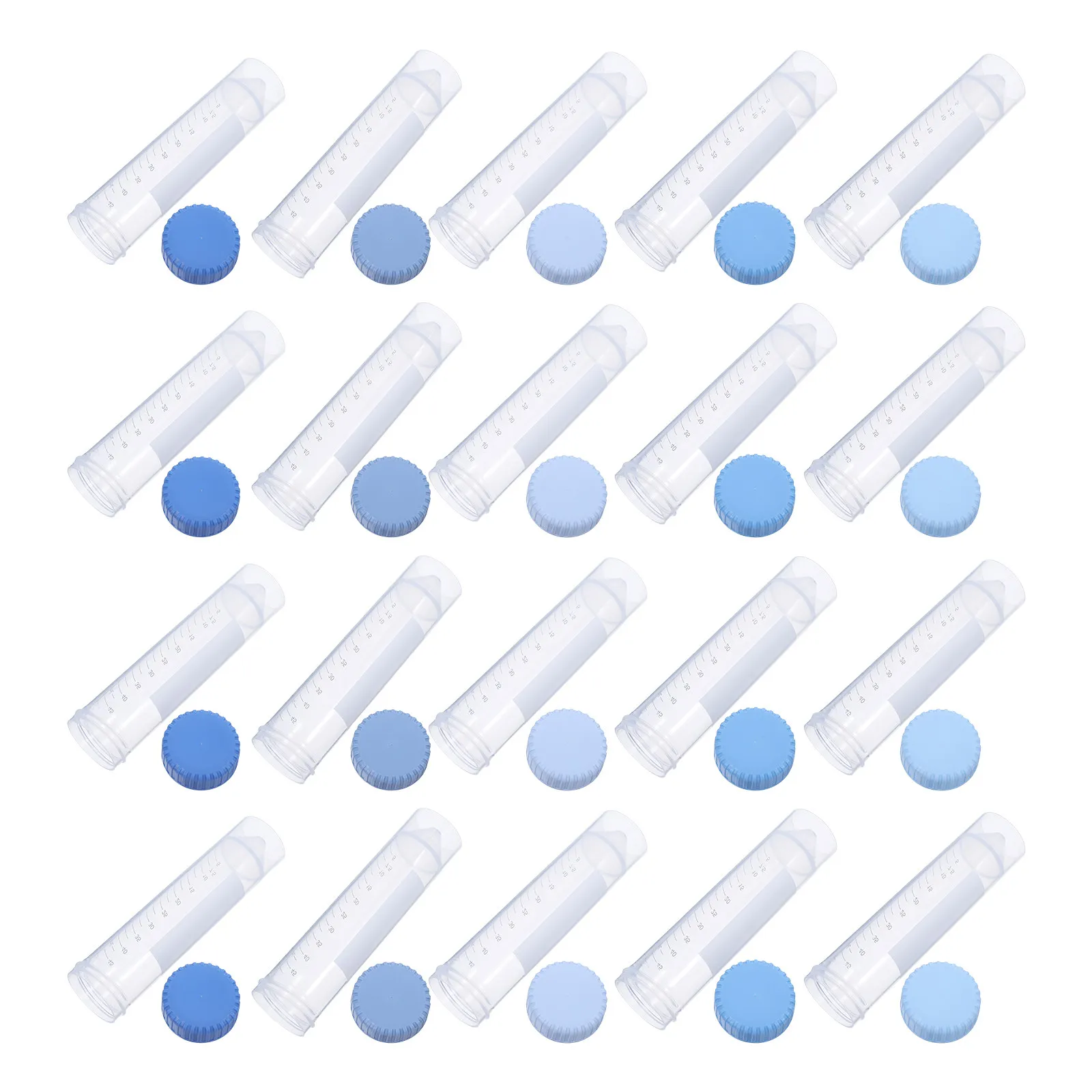 25Pcs Centrifuge Tubes Laboratory Polypropylene 50Ml Self-Standing Screw Caps Graduated Plastic Test Tubes for Lab Sample