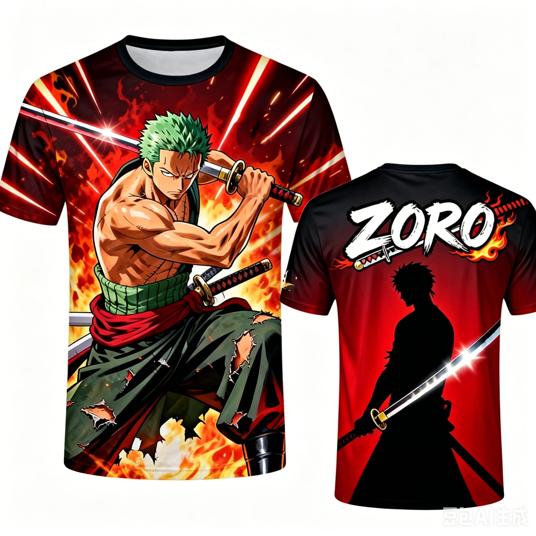 One Piece Zoro Japan Special Edition Soccer Jersey T-shirt Kids Soccer Sports Tshirt Adult Men's