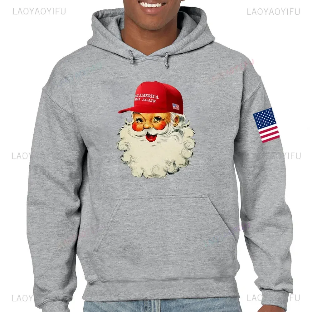 Membuat Natal hebat kembali Trump Natal Sweatshirt lucu Trump Natal Hoody Santa Sweatshirt MAGA Santa Hoodies