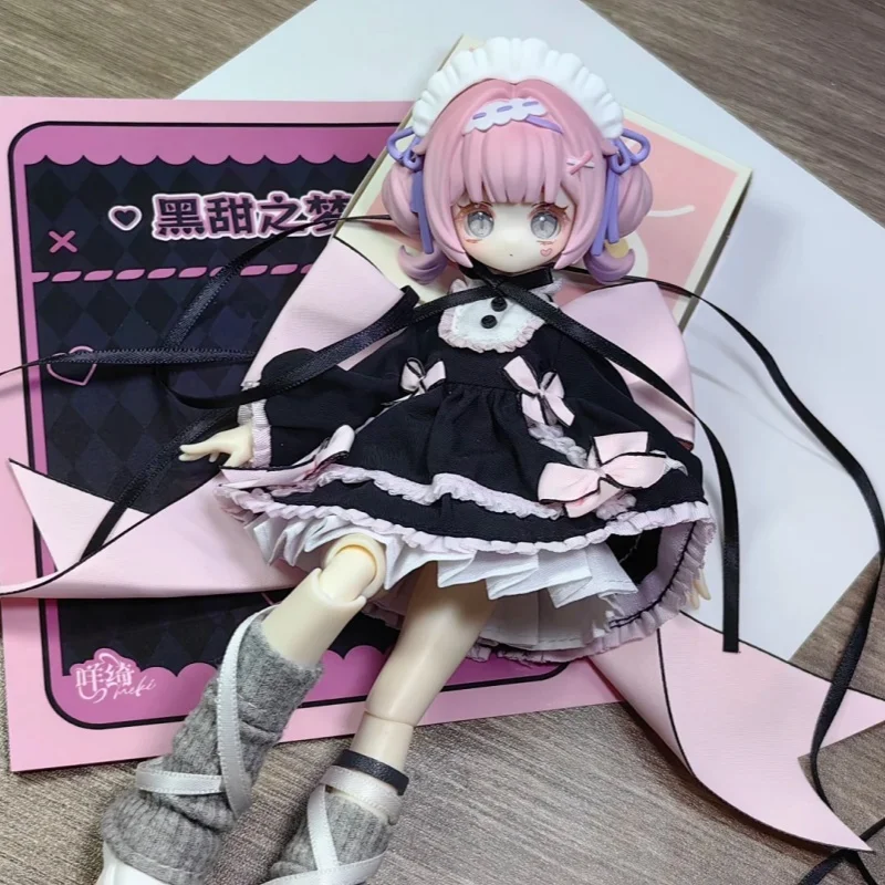 Meki Meiqi Black Sweet Dream Heart Of Creation Bjd/Mjd/Ob Doll Outfit Dress Set For 8-Point & 12-Point Dolls Dark Sweet Style